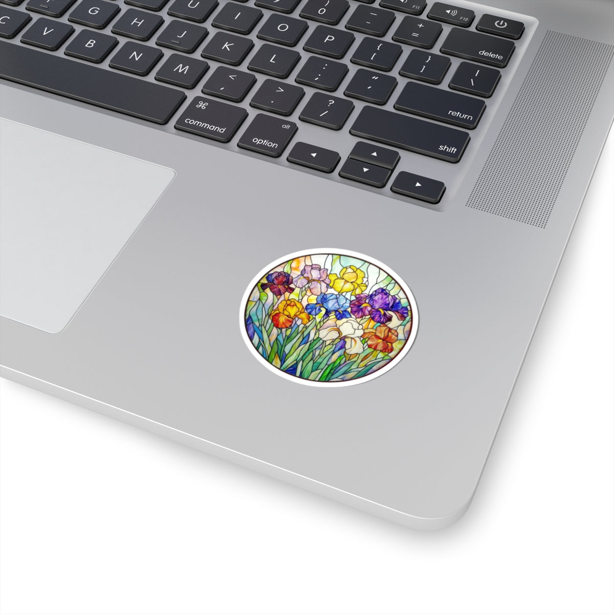 Faux Stained Glass Iris Sticker