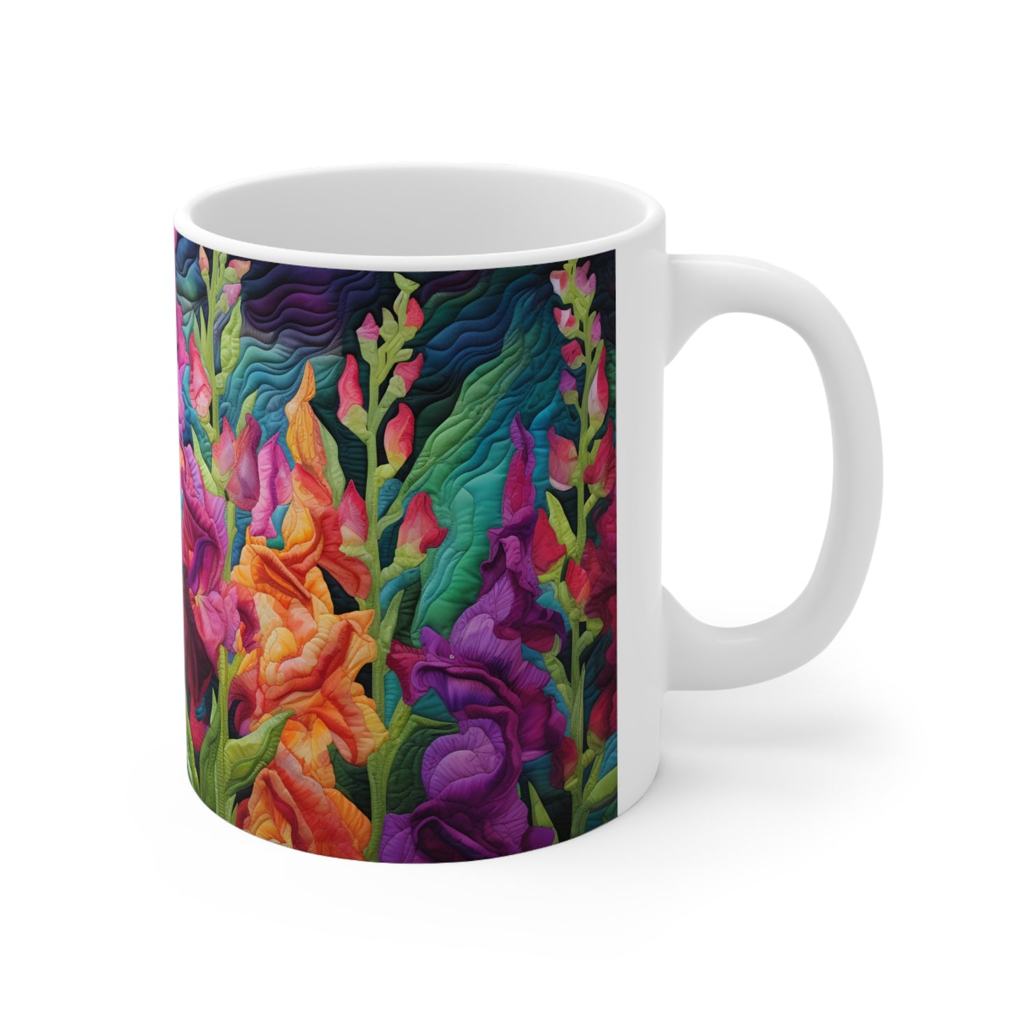 Quilted Snapdragons Mug