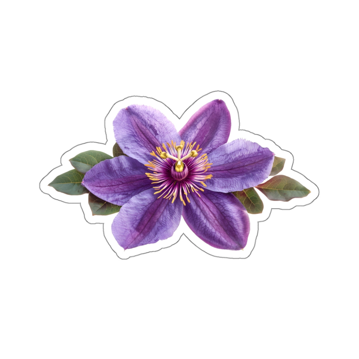 Purple Passion Flower Sticker