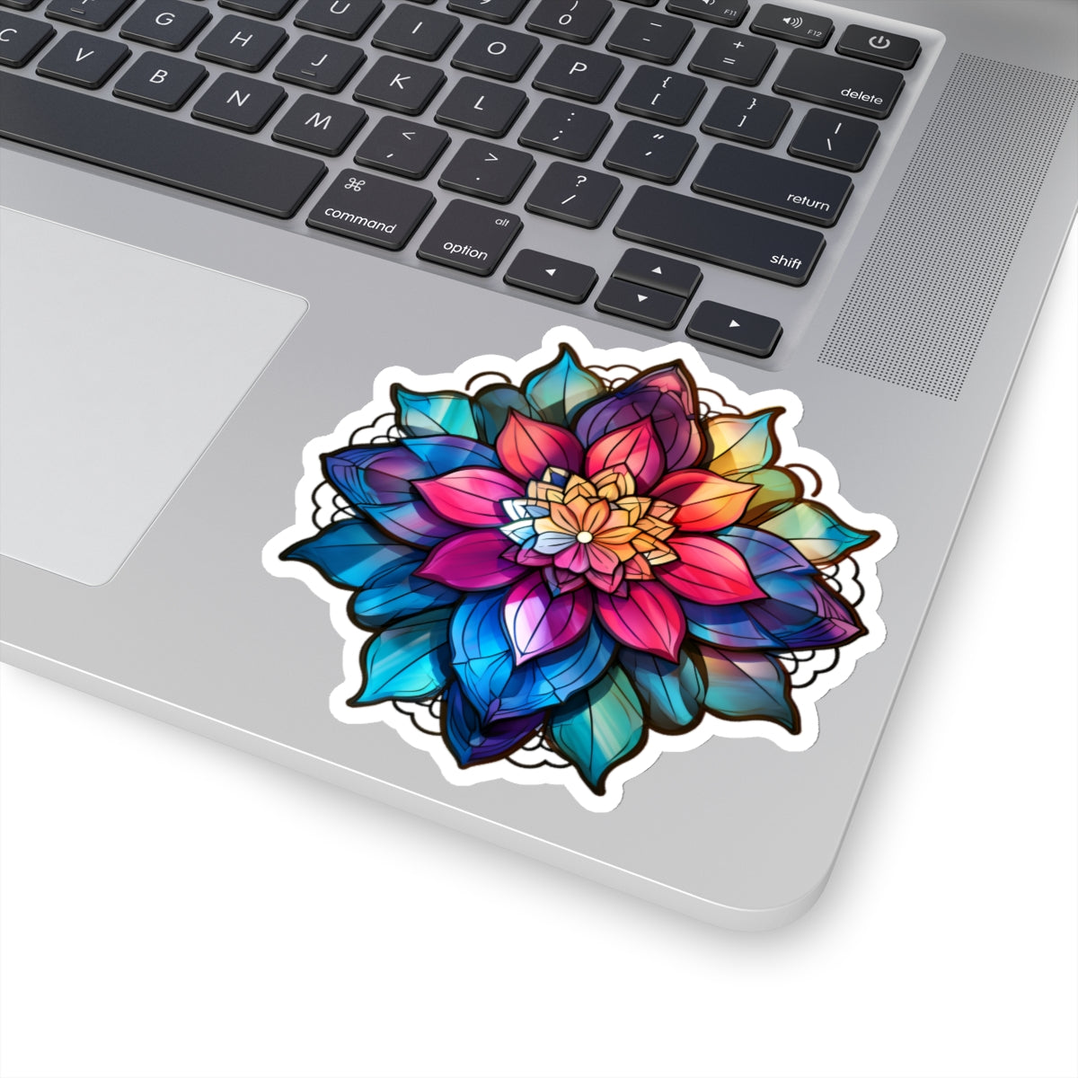 Stained Glass Flower Sticker