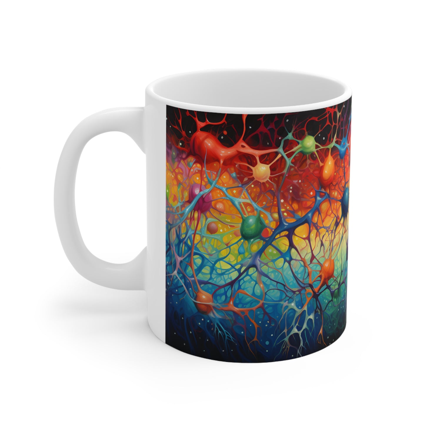 Vibrant Neuron Mug - 11pz Ceramic Mug - Sea Siren Mug