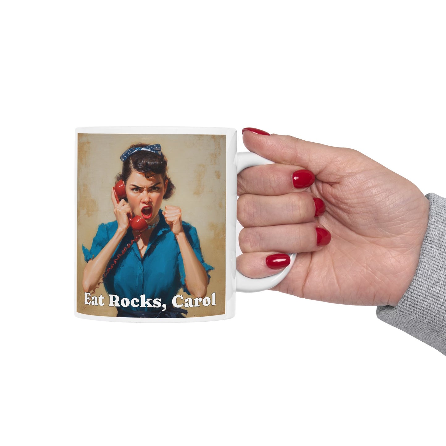 Eat Rocks, Carol Mug