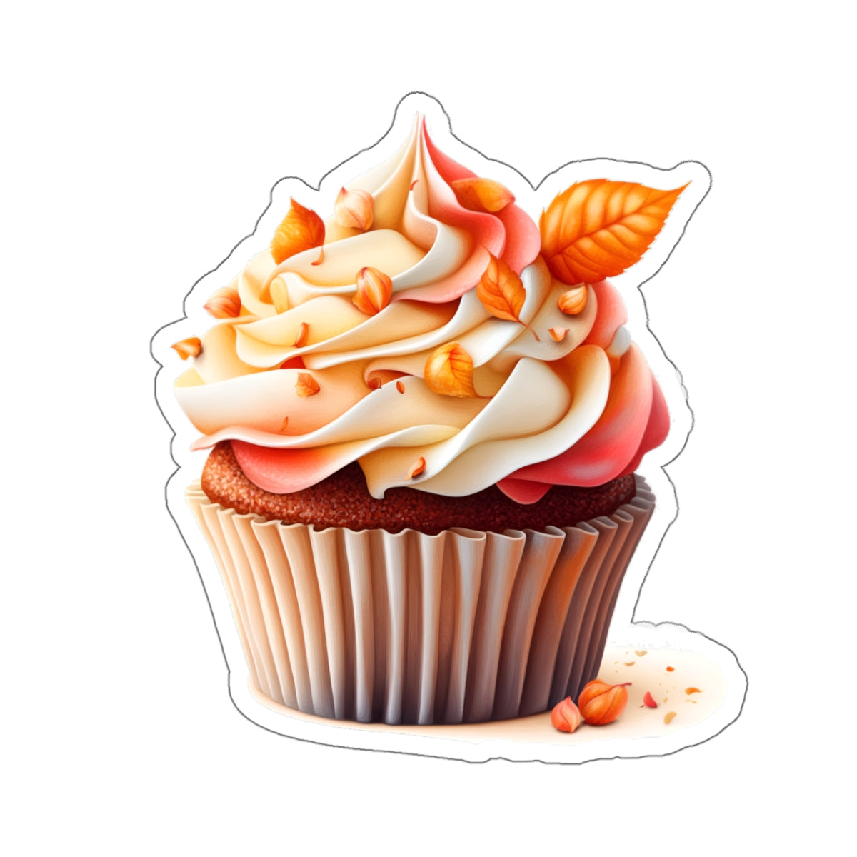 Autumnal Cupcake Sticker