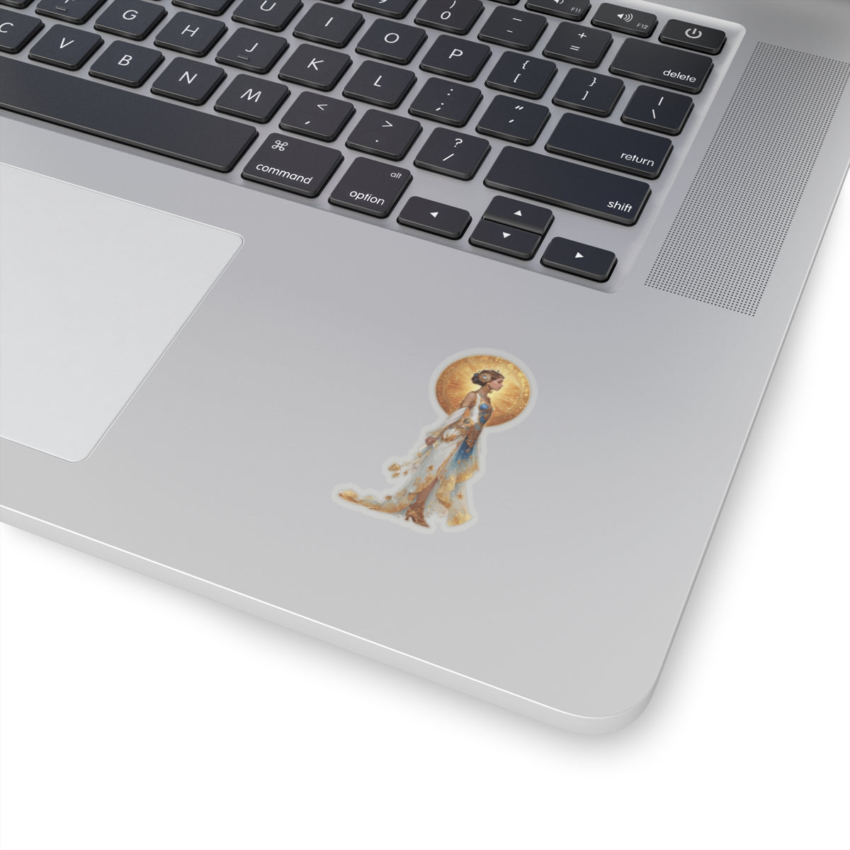 Beautiful Woman in White Dress Sticker
