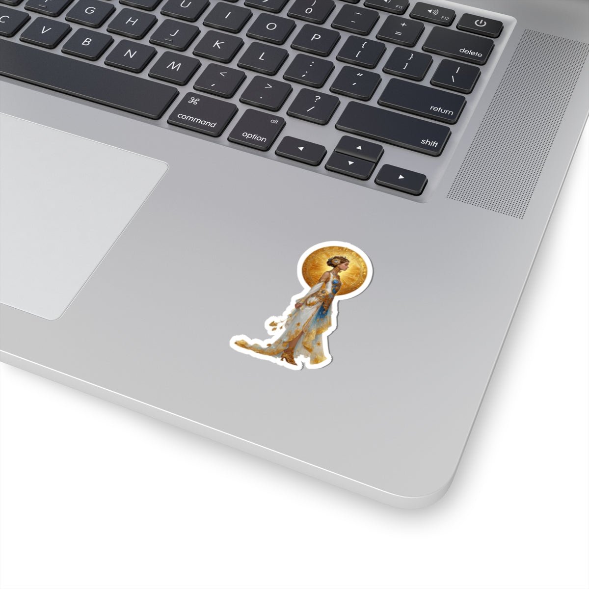 Beautiful Woman in White Dress Sticker