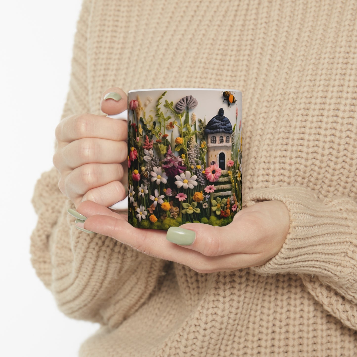 Felted Garden Mug