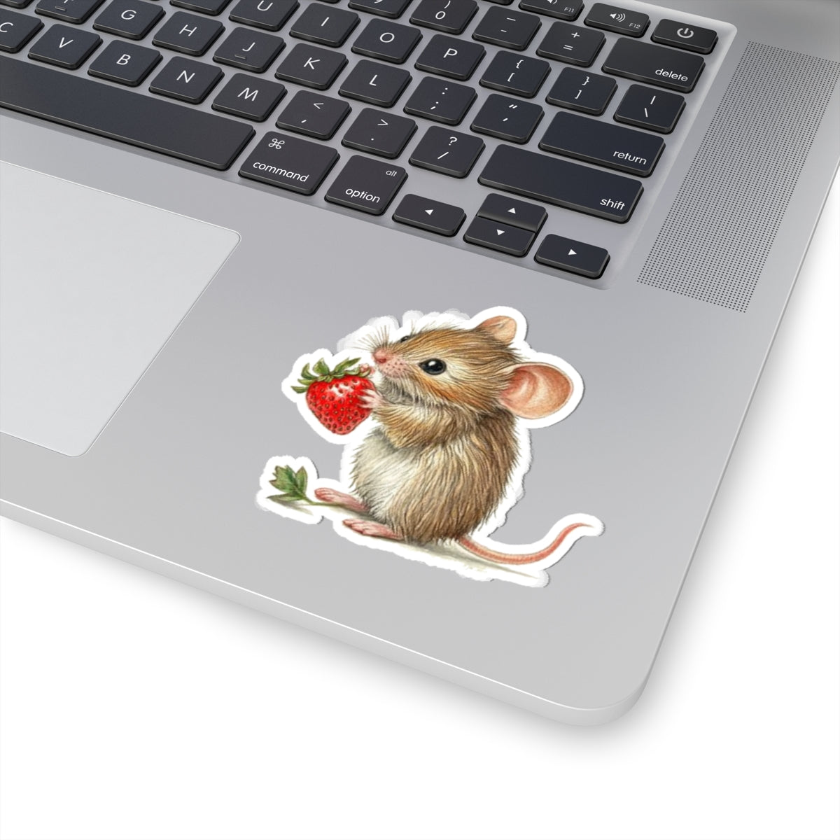 Mouse with Strawberry Sticker