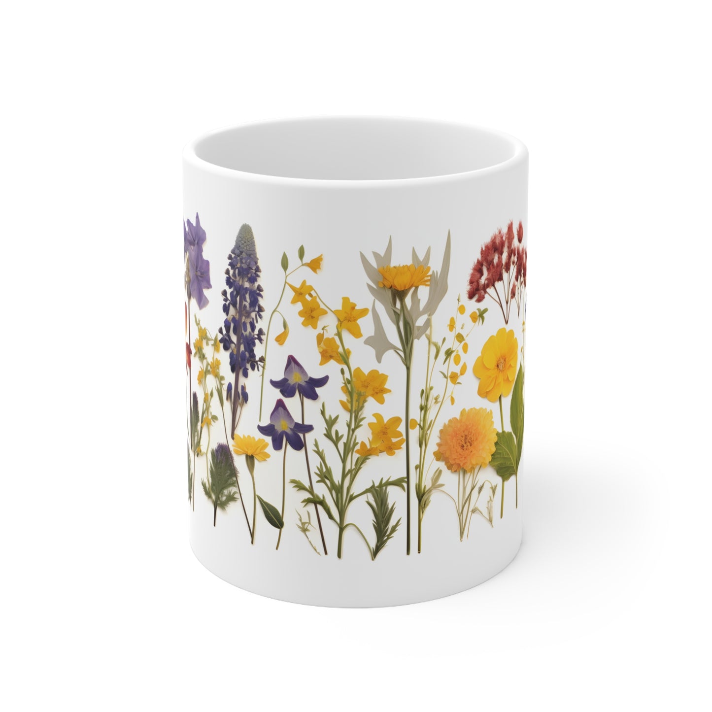 Flower Mug - 11 oz Ceramic Mug