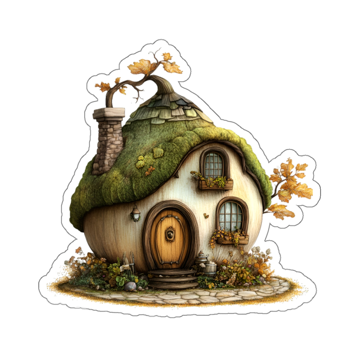 Acorn House Sticker
