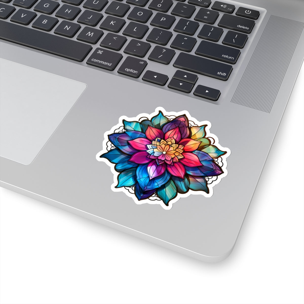 Stained Glass Flower Sticker