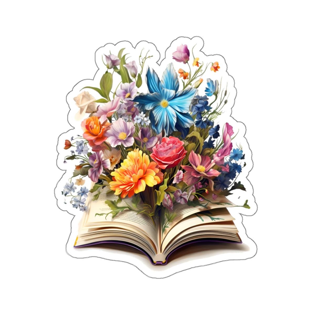 Floral Book Sticker