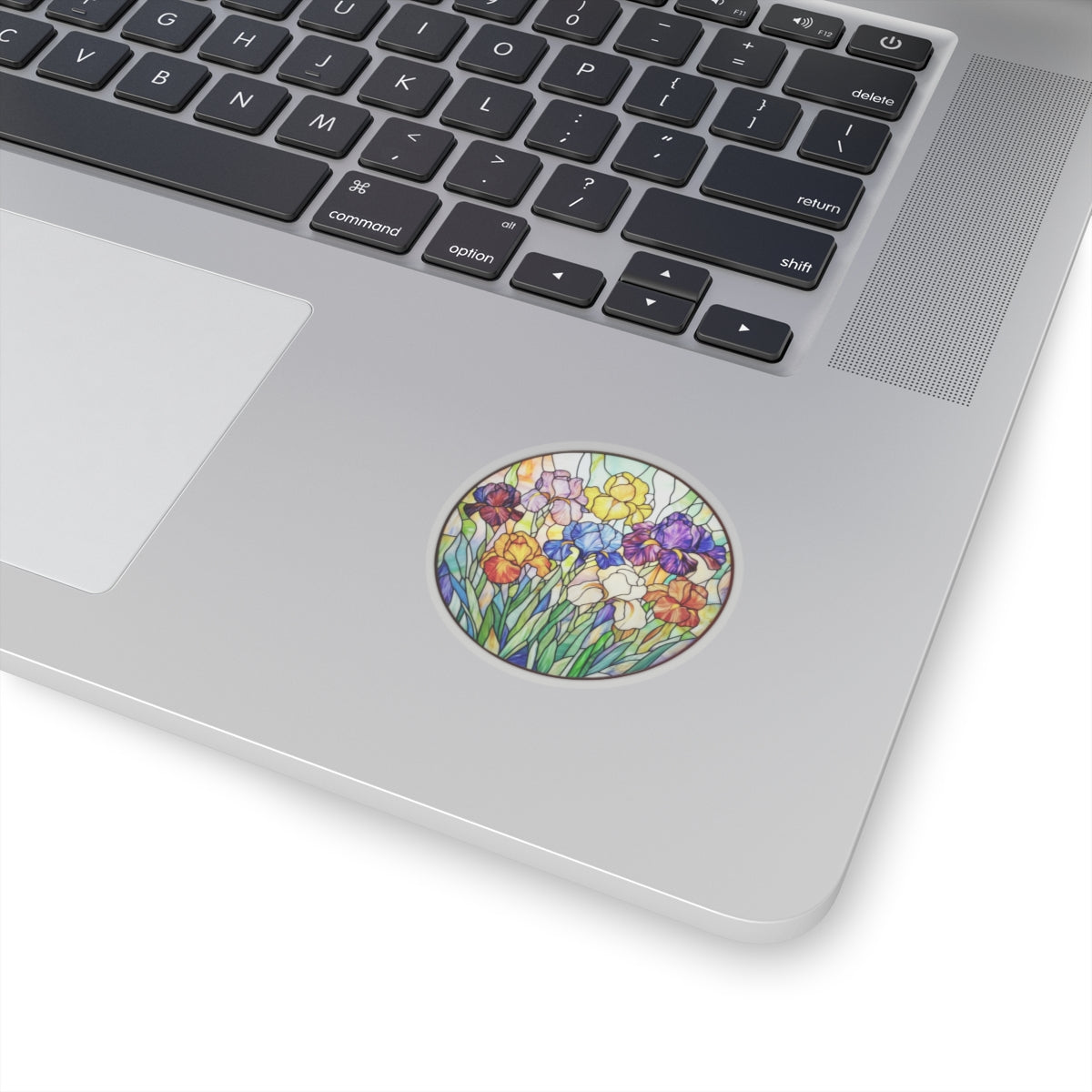 Faux Stained Glass Iris Sticker