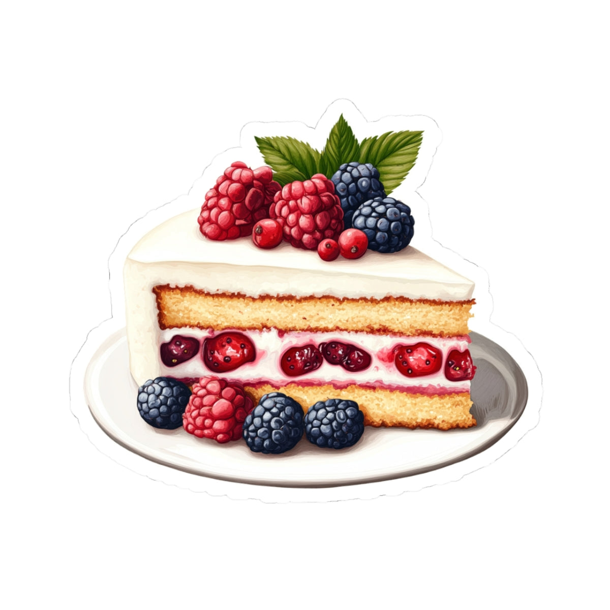 Layered Berry Cake Sticker