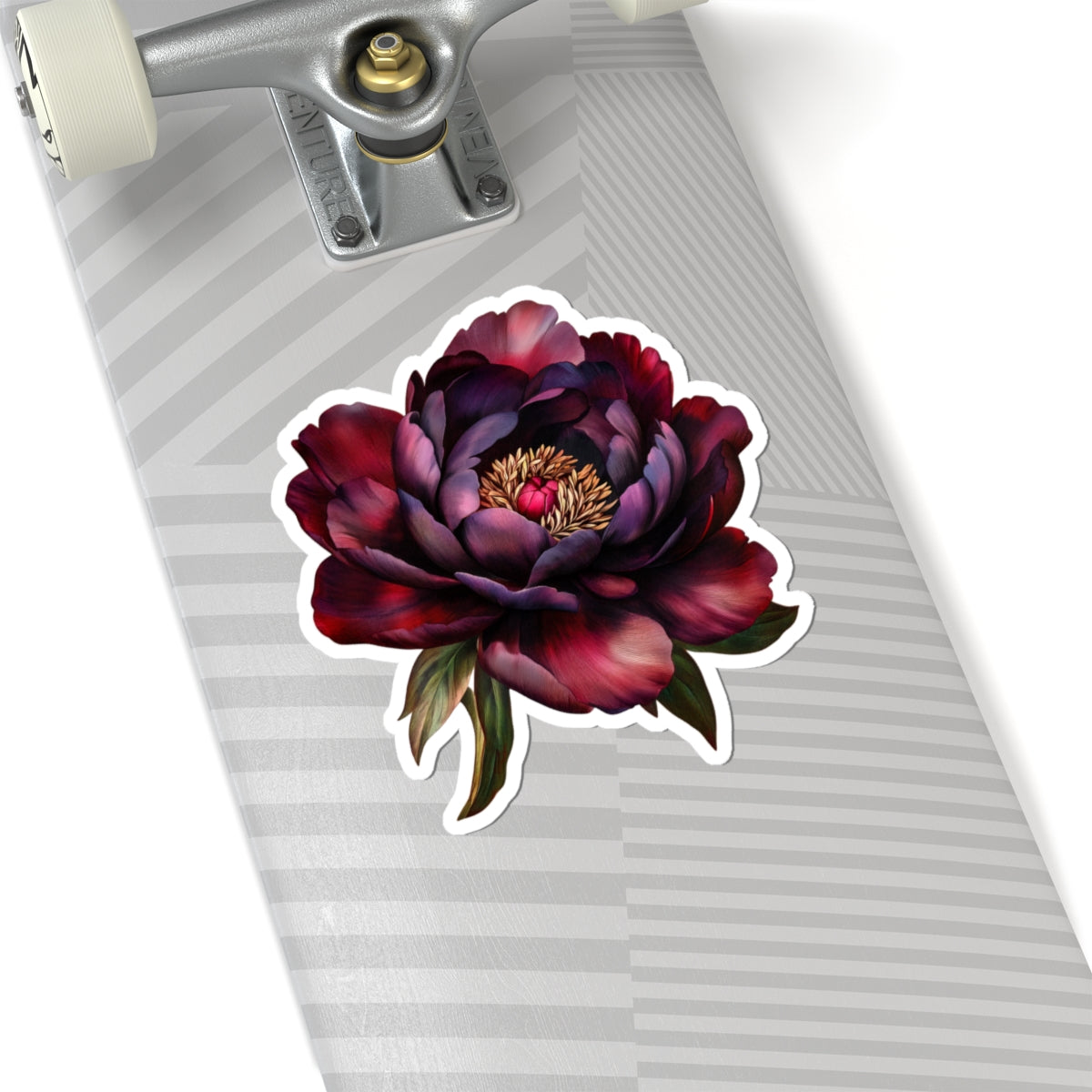Dark Red Peony Sticker