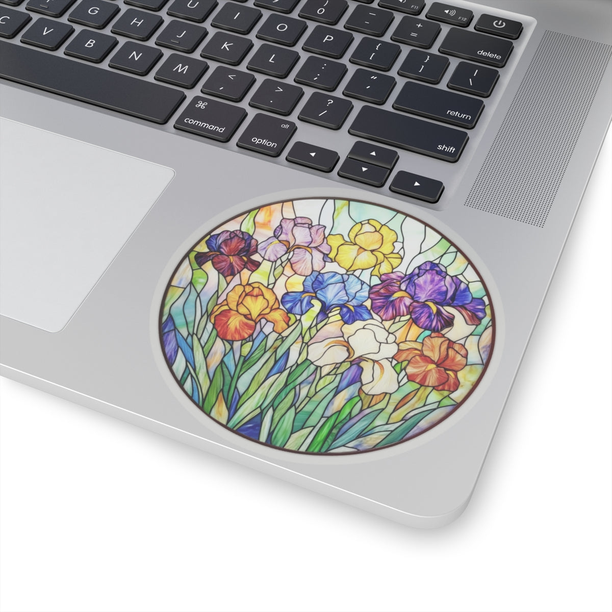 Faux Stained Glass Iris Sticker