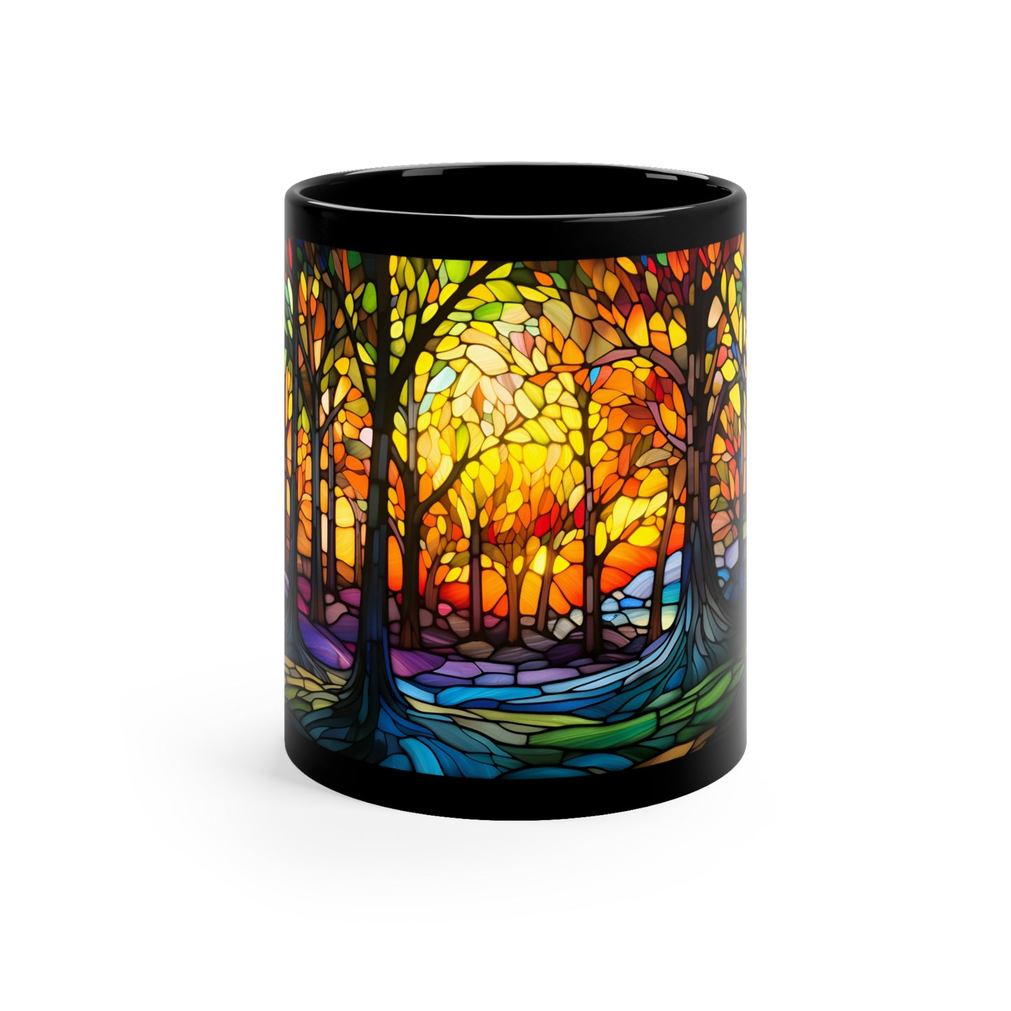 Stained Glass Forest Mug