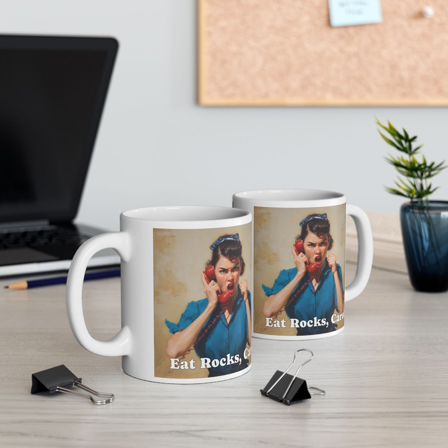 Eat Rocks, Carol Mug