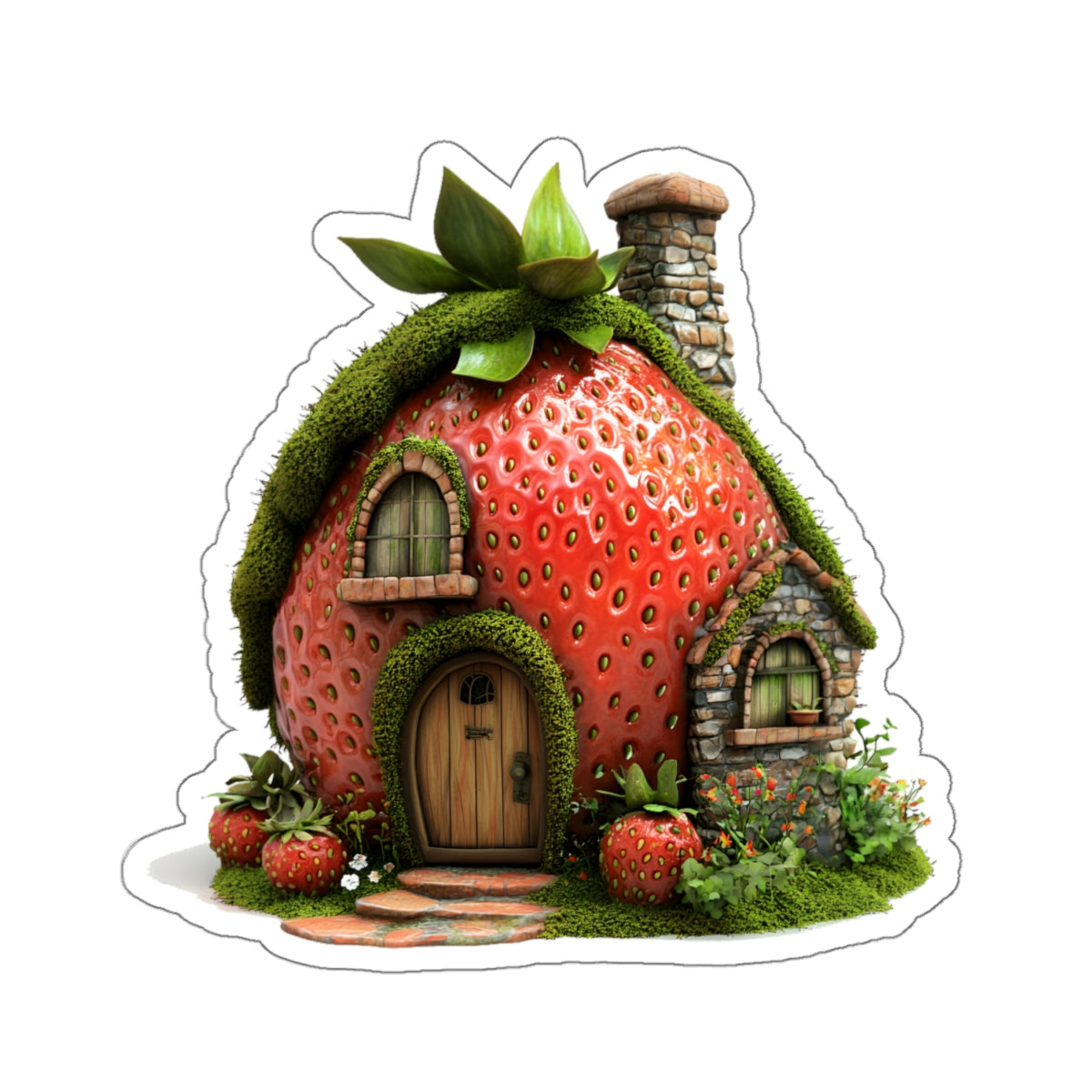Strawberry House Sticker
