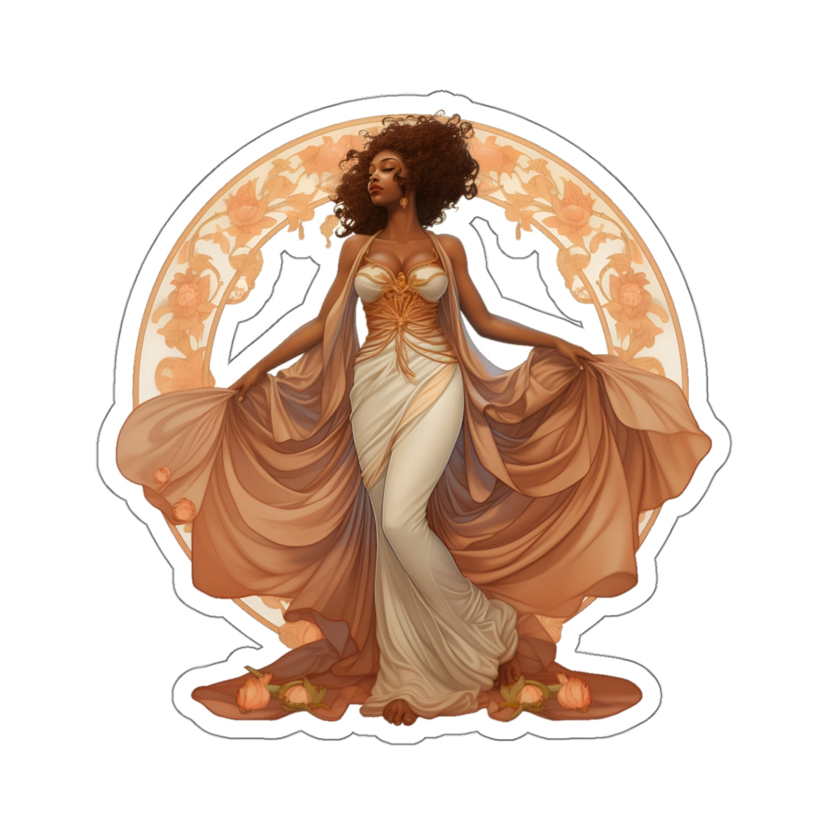 Art Deco Black Woman Sticker