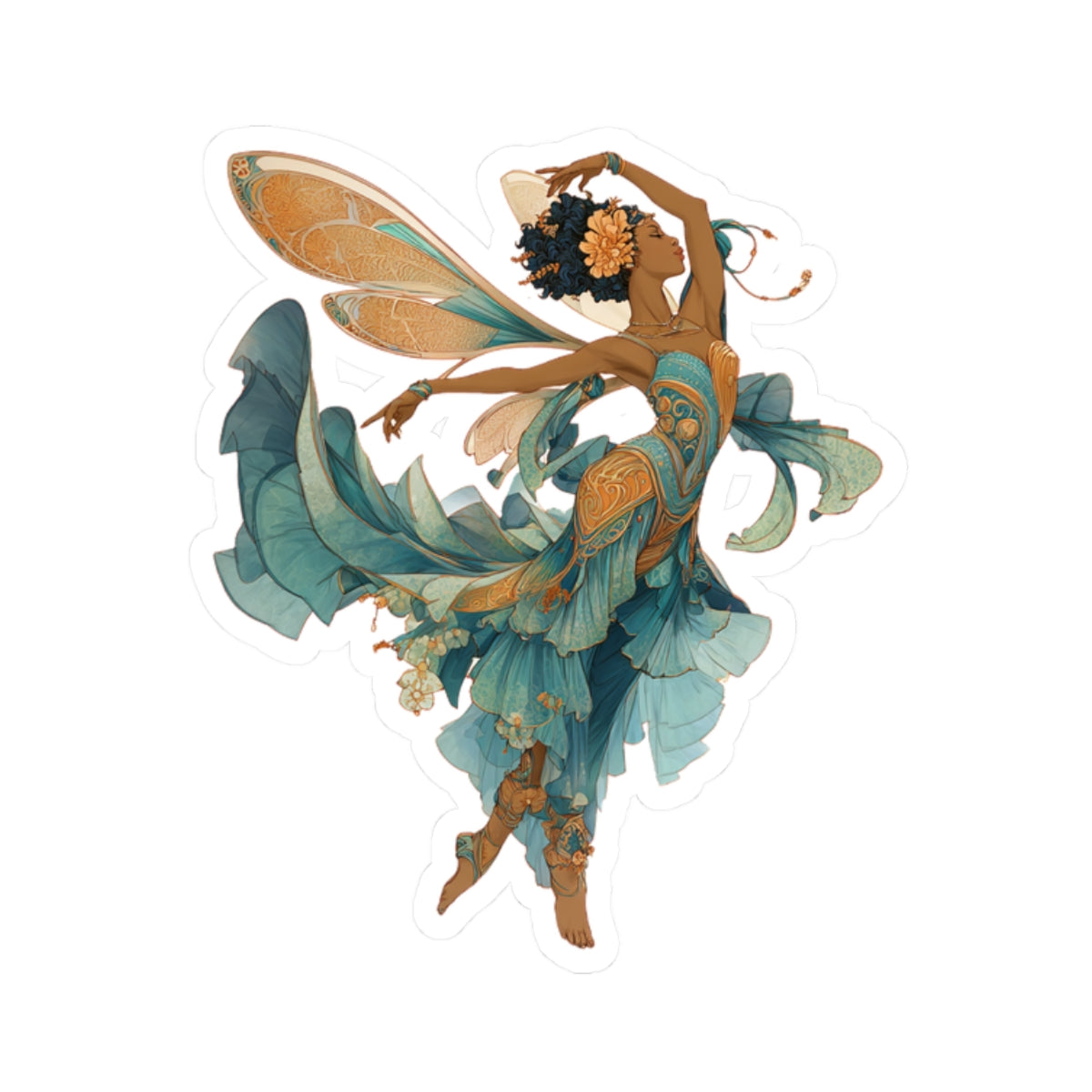 Dancing Fairy in Blue Sticker