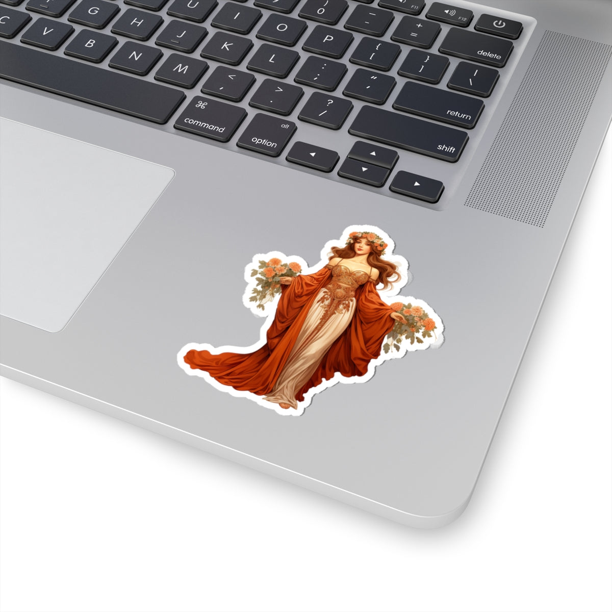 Woman In Orange Sticker