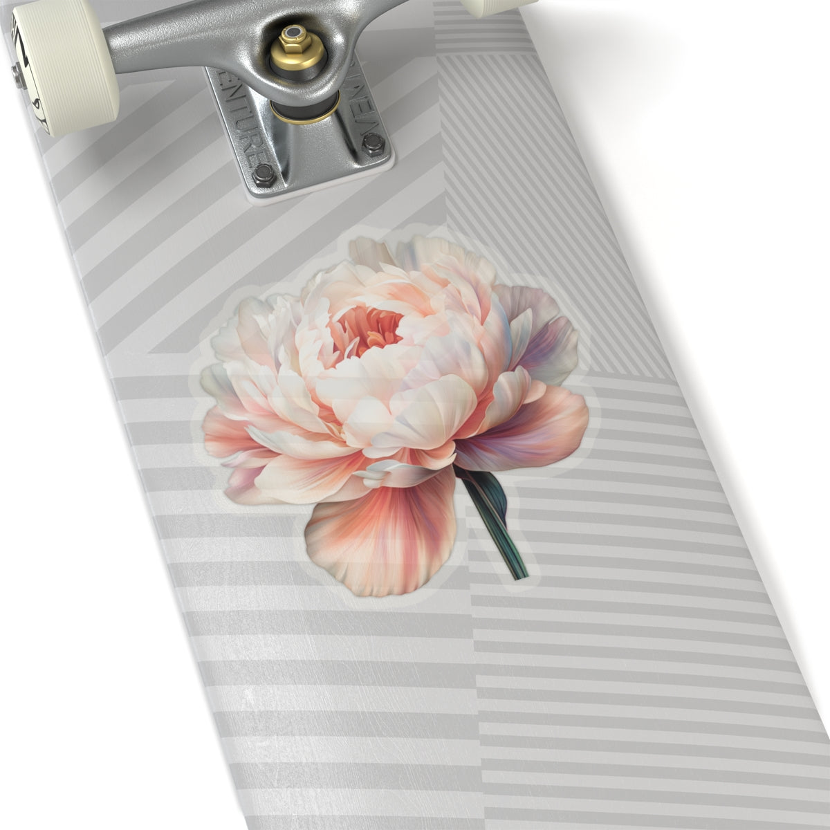 Pale Peach and White Peony Sticker
