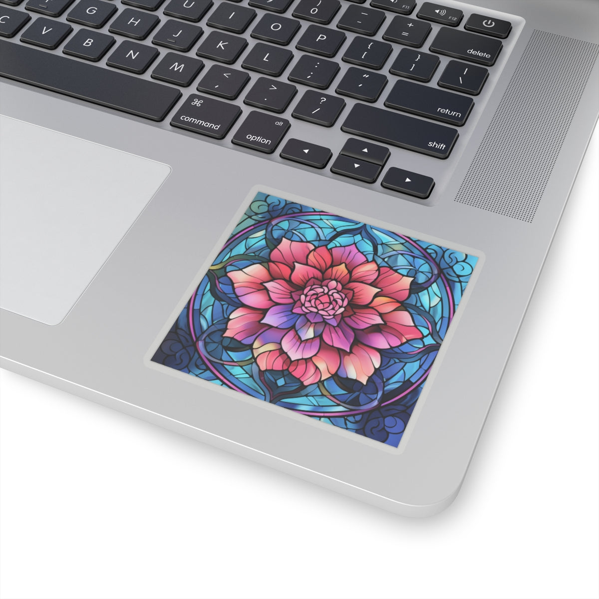 Stained Glass Flower Sticker