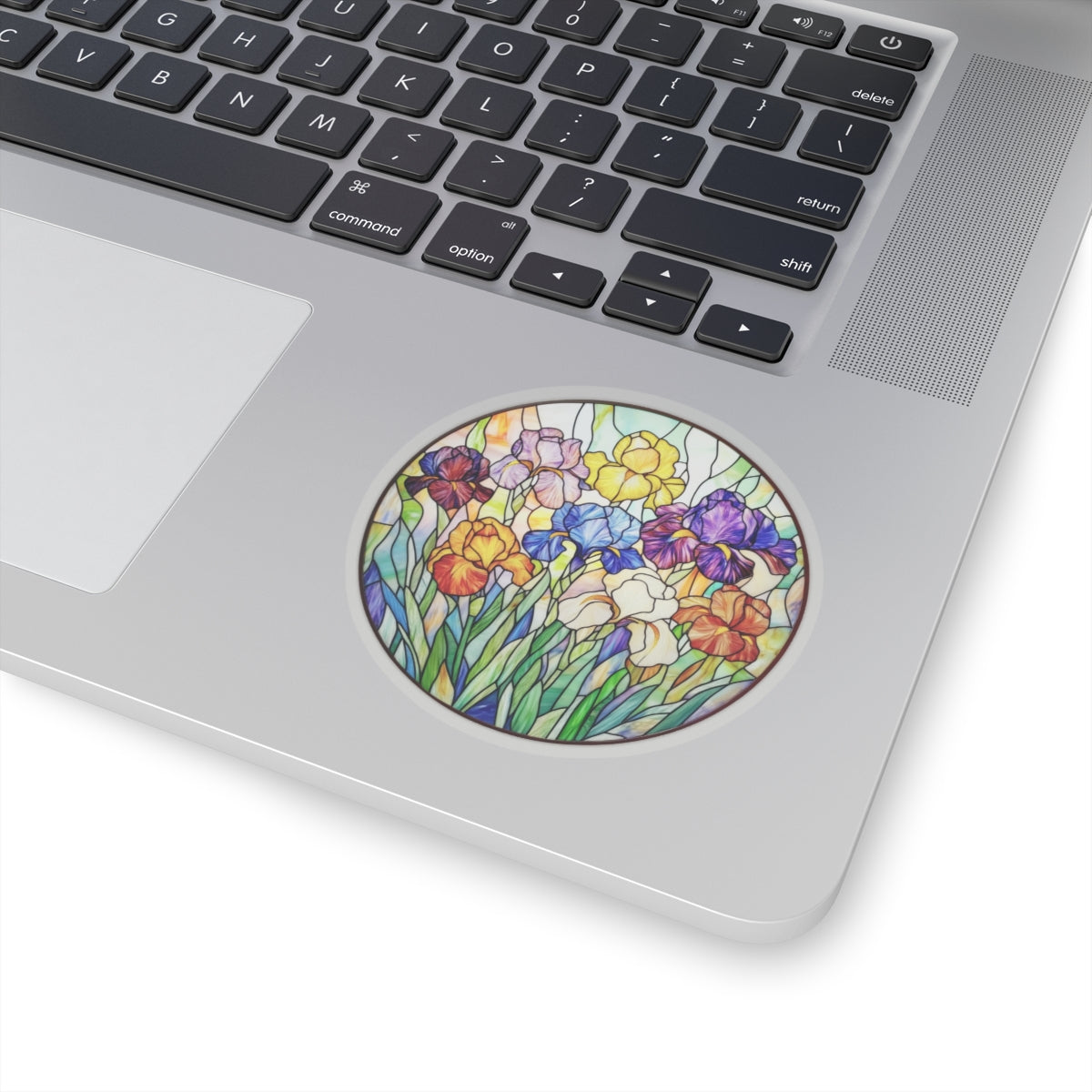 Faux Stained Glass Iris Sticker
