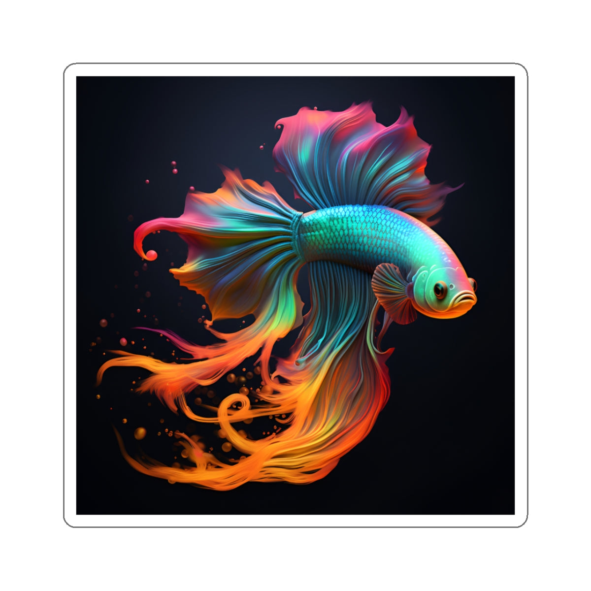 Colorful Betta Fish Sticker