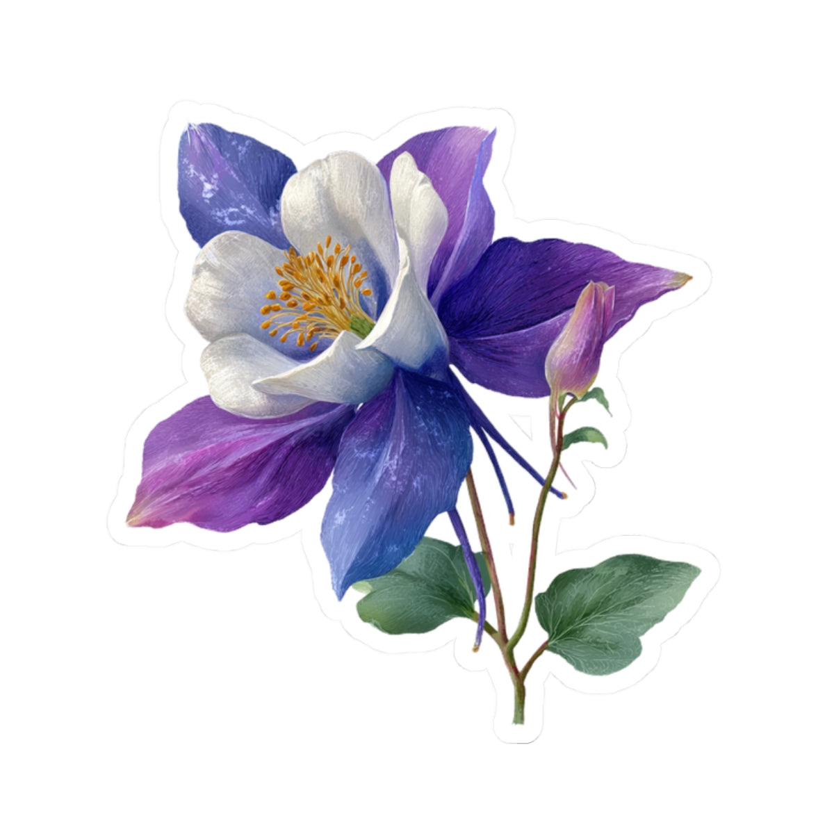 Purple Columbine Sticker