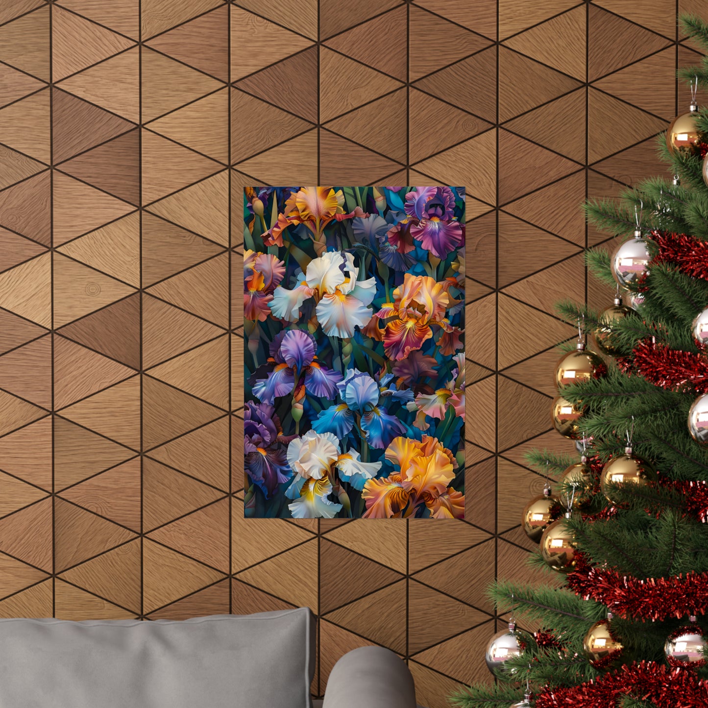 Watercolor Irises Poster