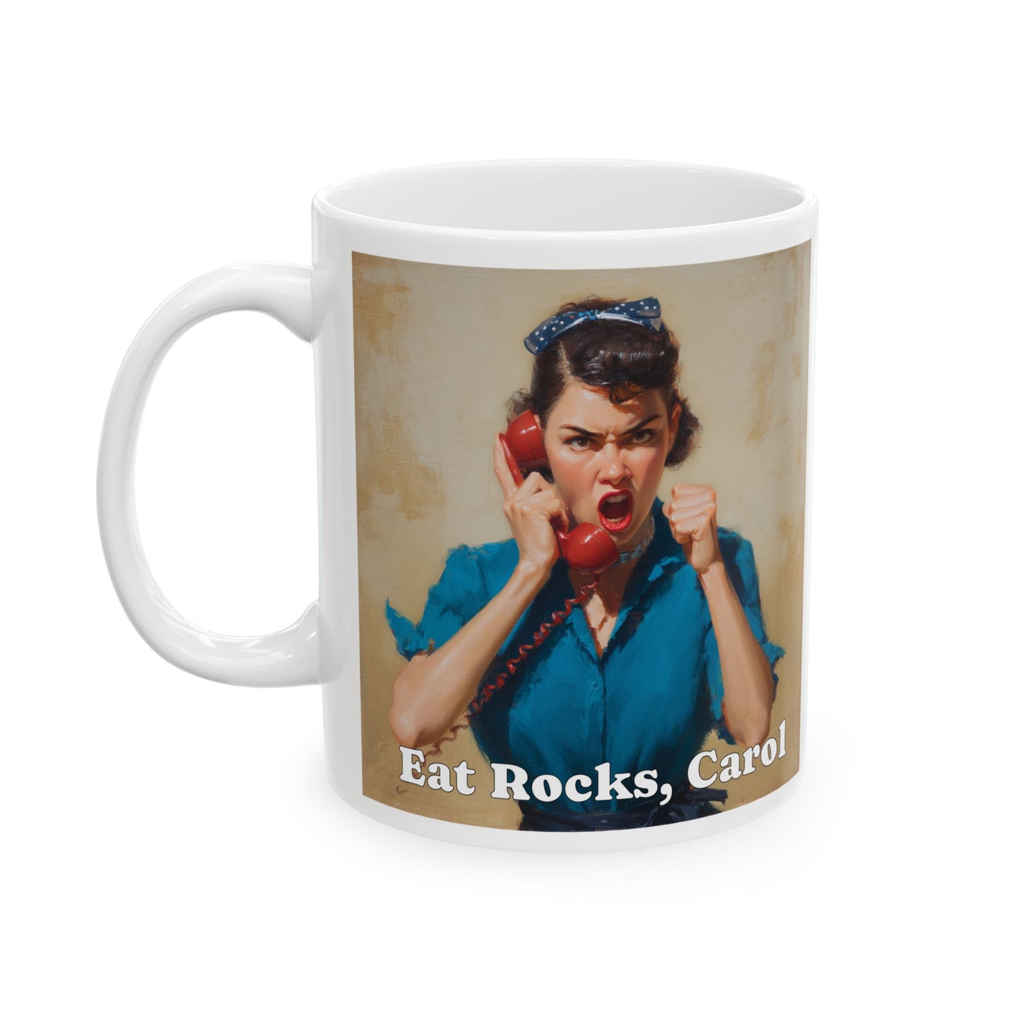 Eat Rocks, Carol Mug