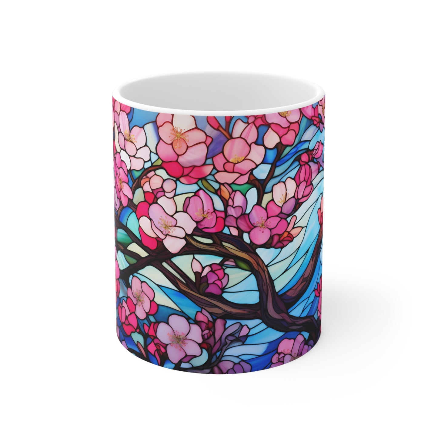 Stained Glass Cherry Blossoms Mug