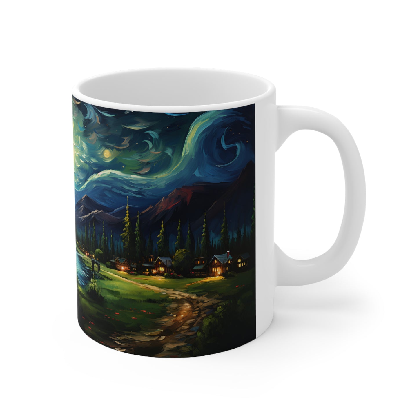 Village in the Valley Mug - 11 oz ceramic coffee mug