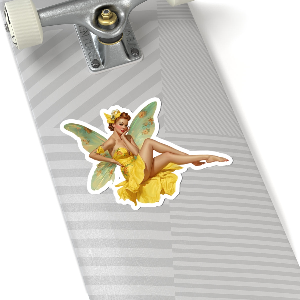 Yellow Pin Up Fairy Sticker