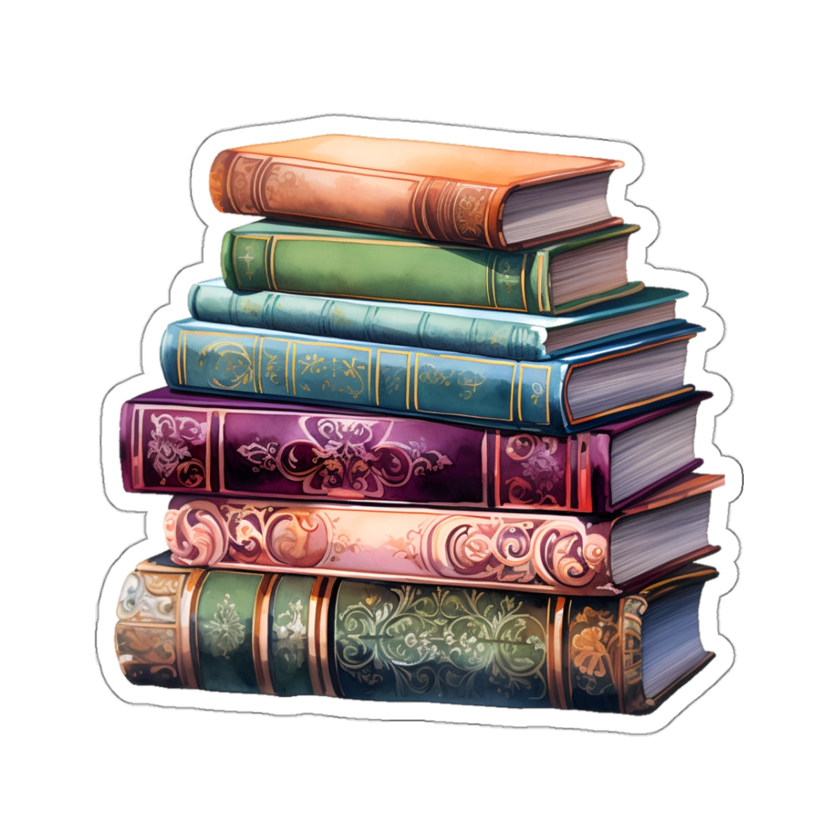 Book Stack Sticker
