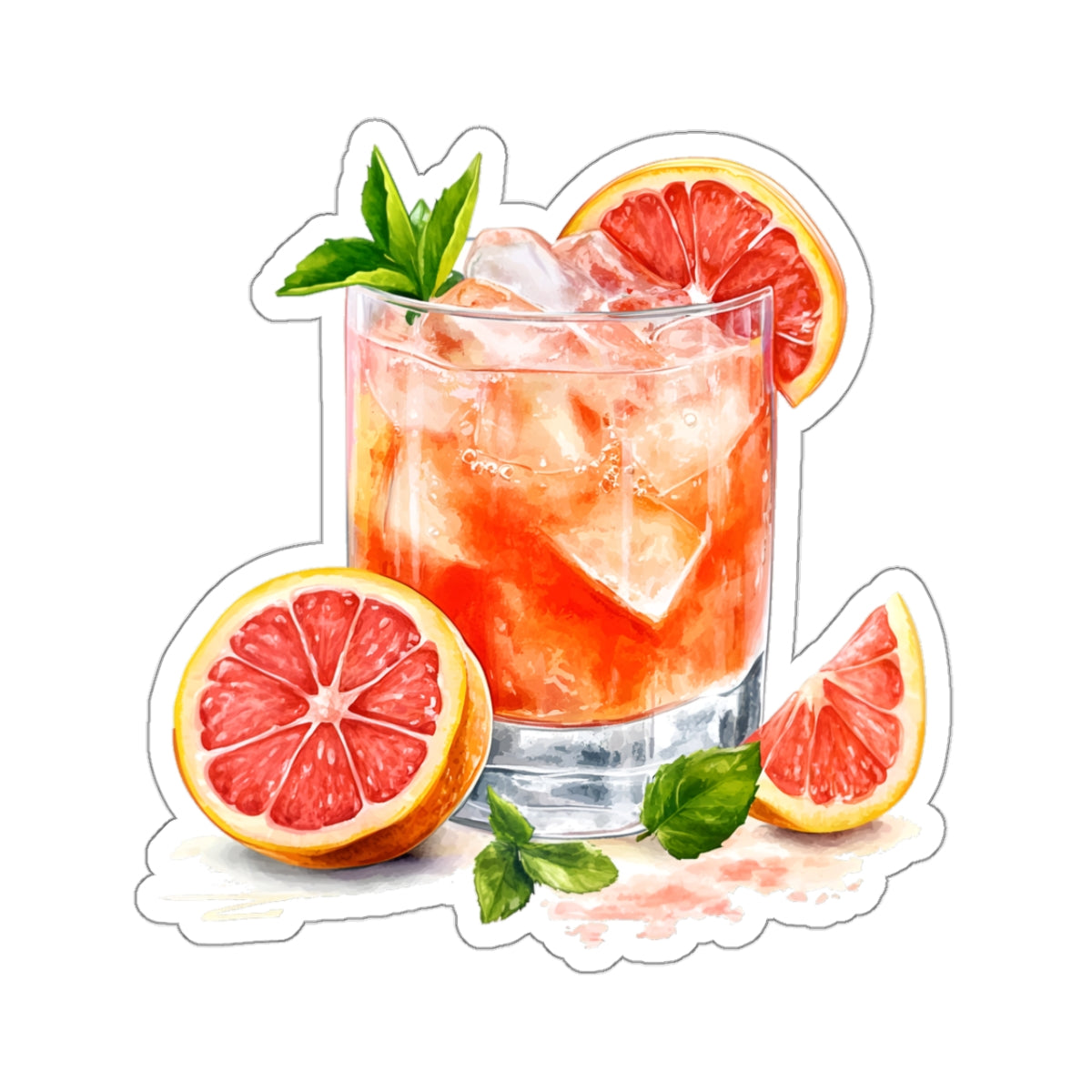 Grapefruit Cocktail Sticker