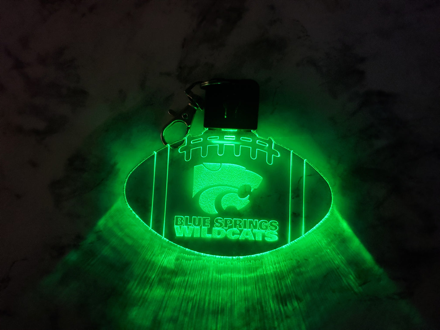 Custom Football Acrylic LED Badge/Lanyard
