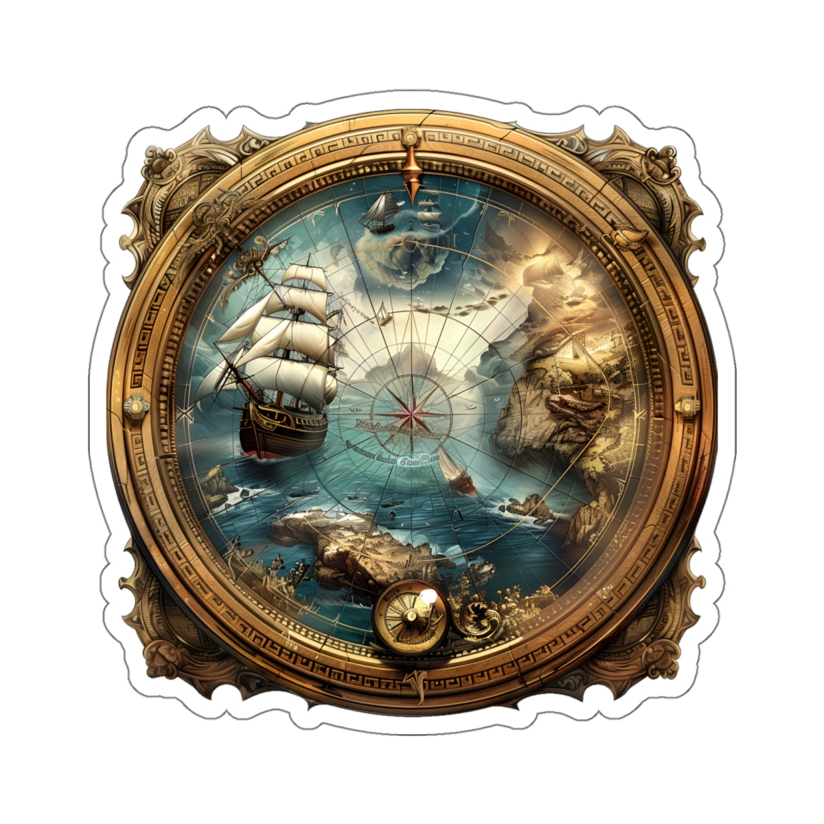 Sailing Compass Sticker