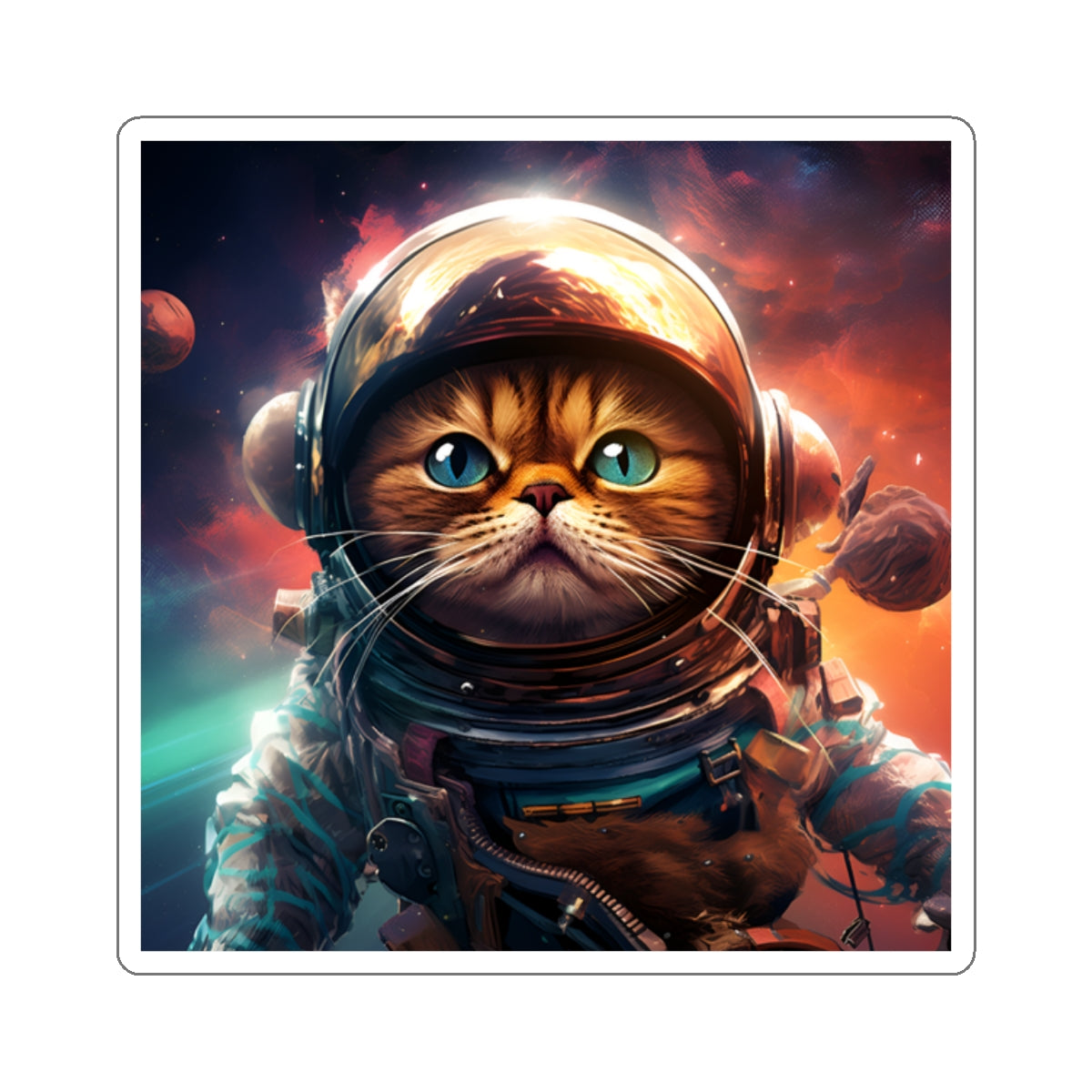 Cat Astronaut Sticker