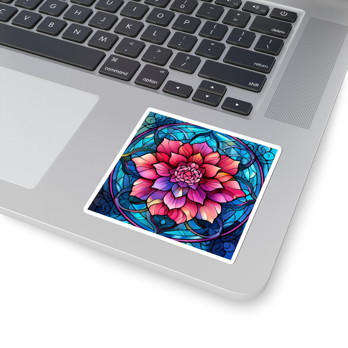 Stained Glass Flower Sticker