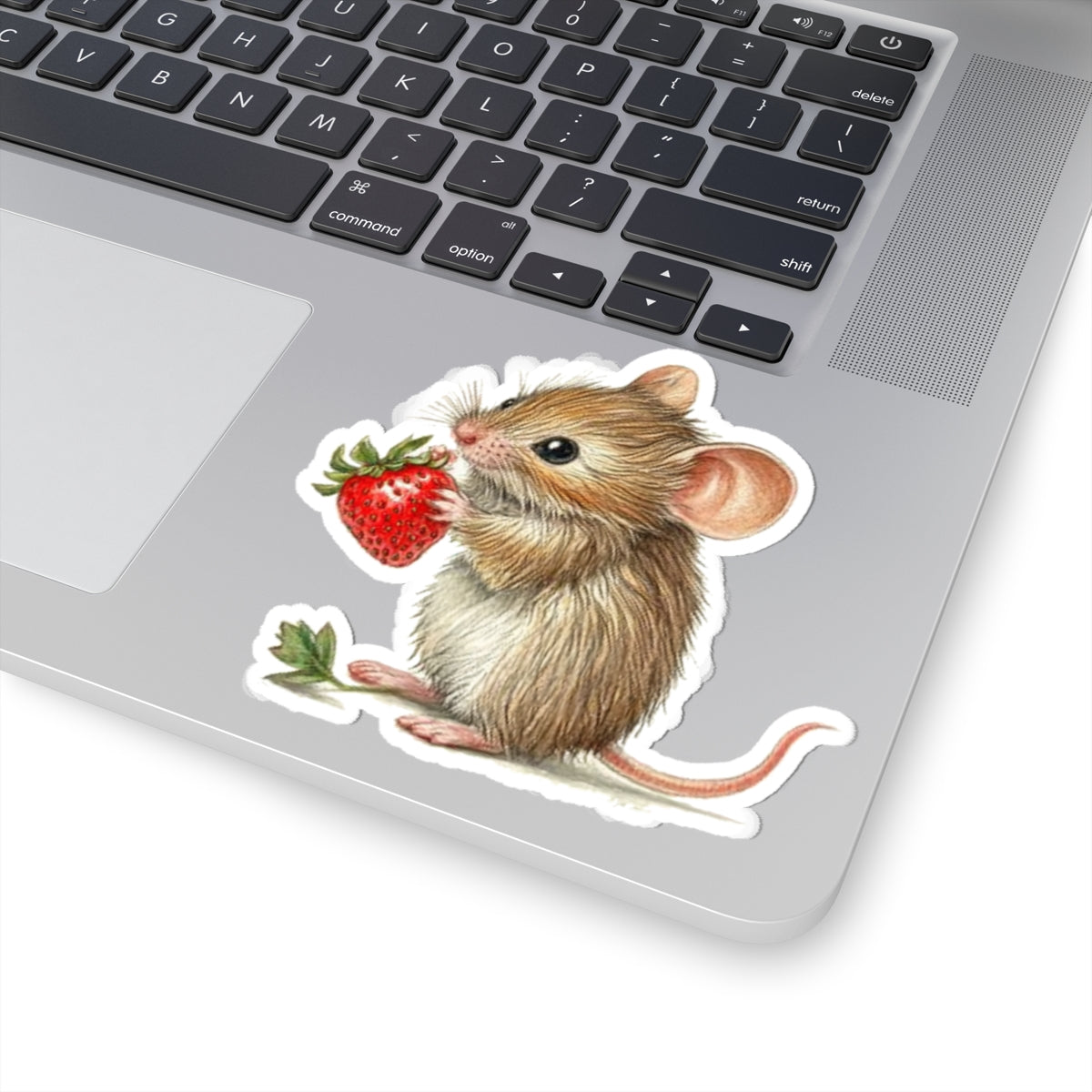 Mouse with Strawberry Sticker