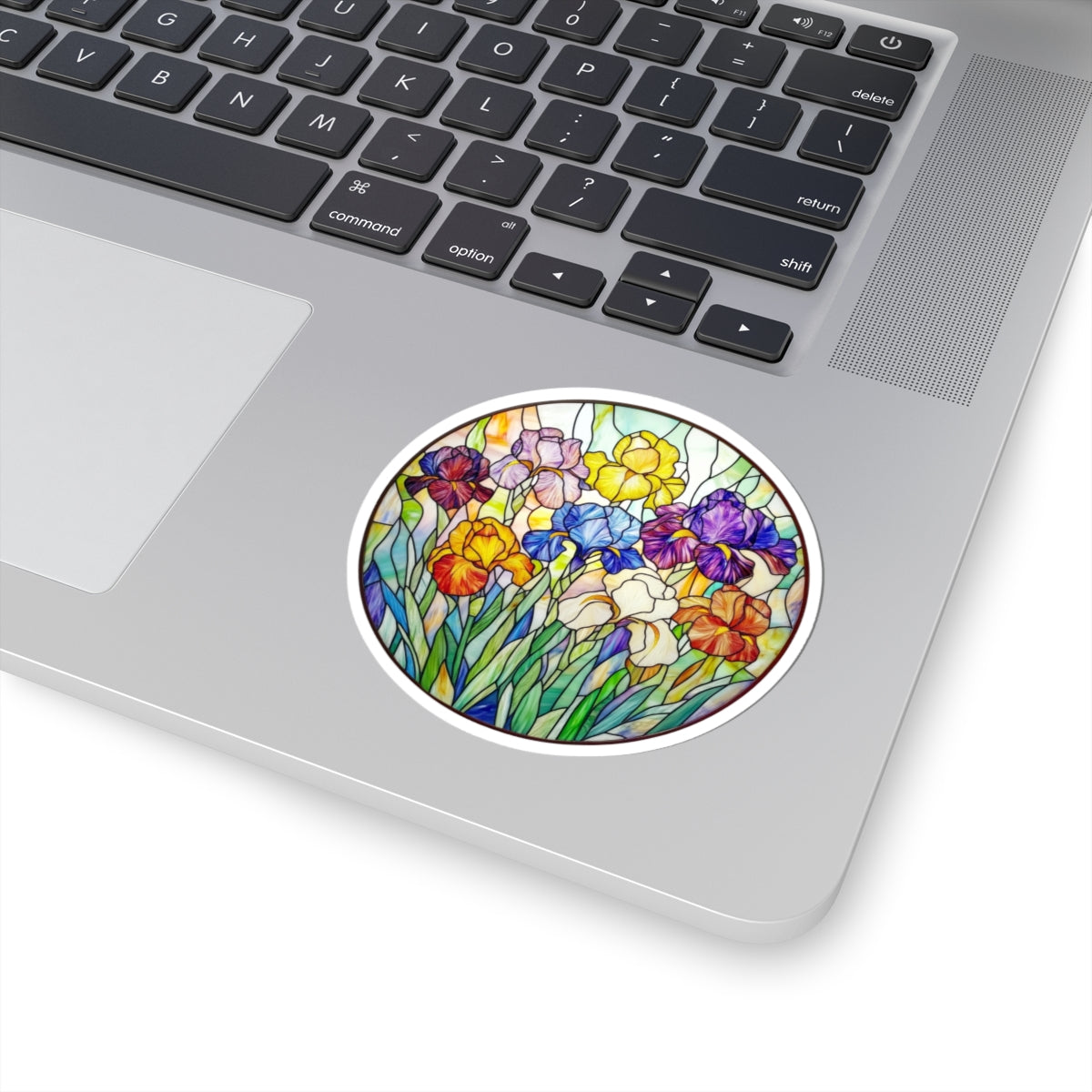Faux Stained Glass Iris Sticker