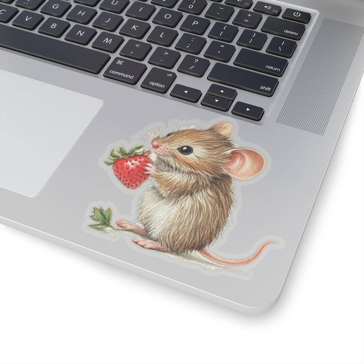 Mouse with Strawberry Sticker