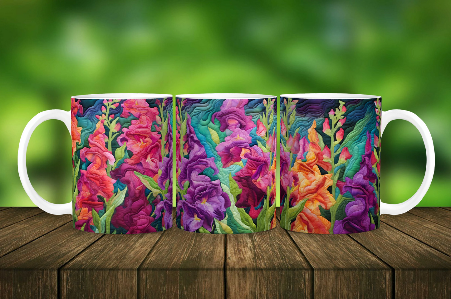 Quilted Snapdragons Mug