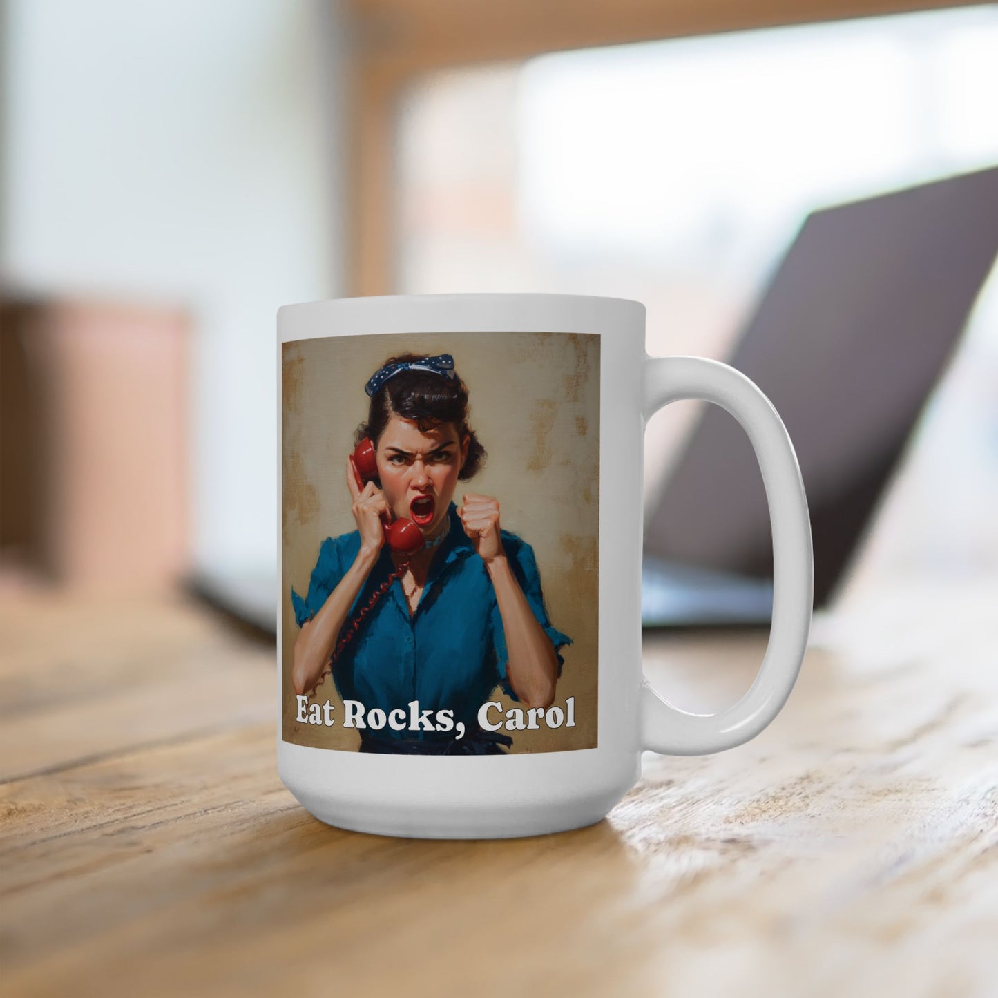 Eat Rocks, Carol Mug
