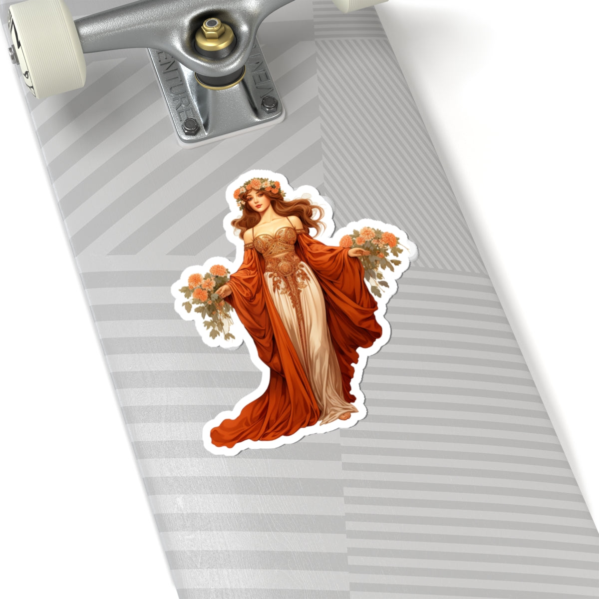 Woman In Orange Sticker