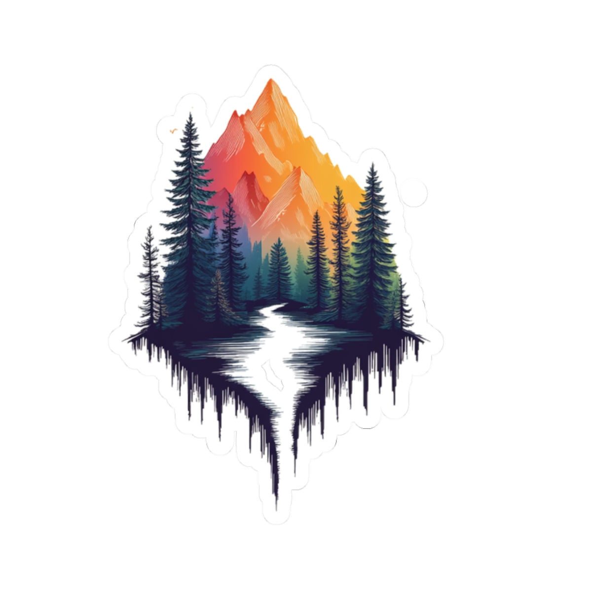 Mountain Forest Sticker