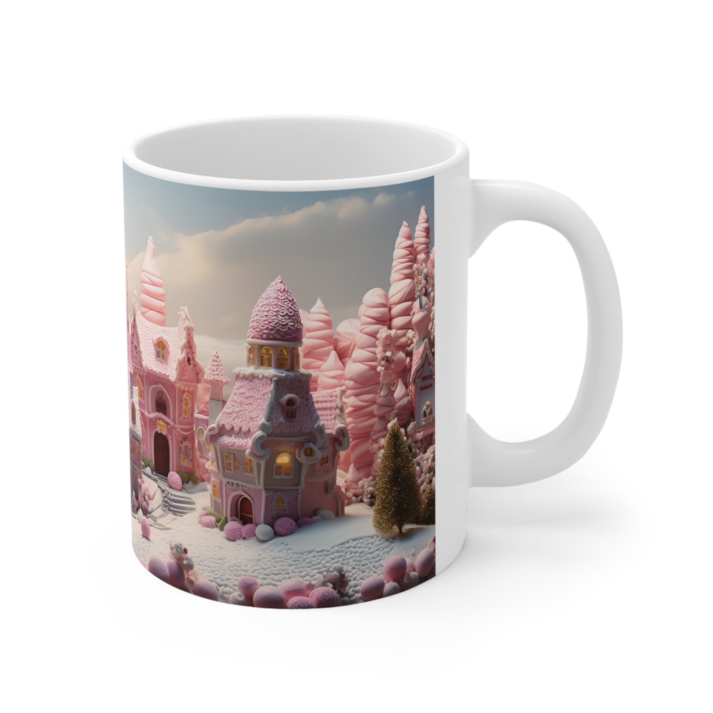 Winter Gingerbread Village Mug - 11pz Ceramic Mug - Sea Siren Mug