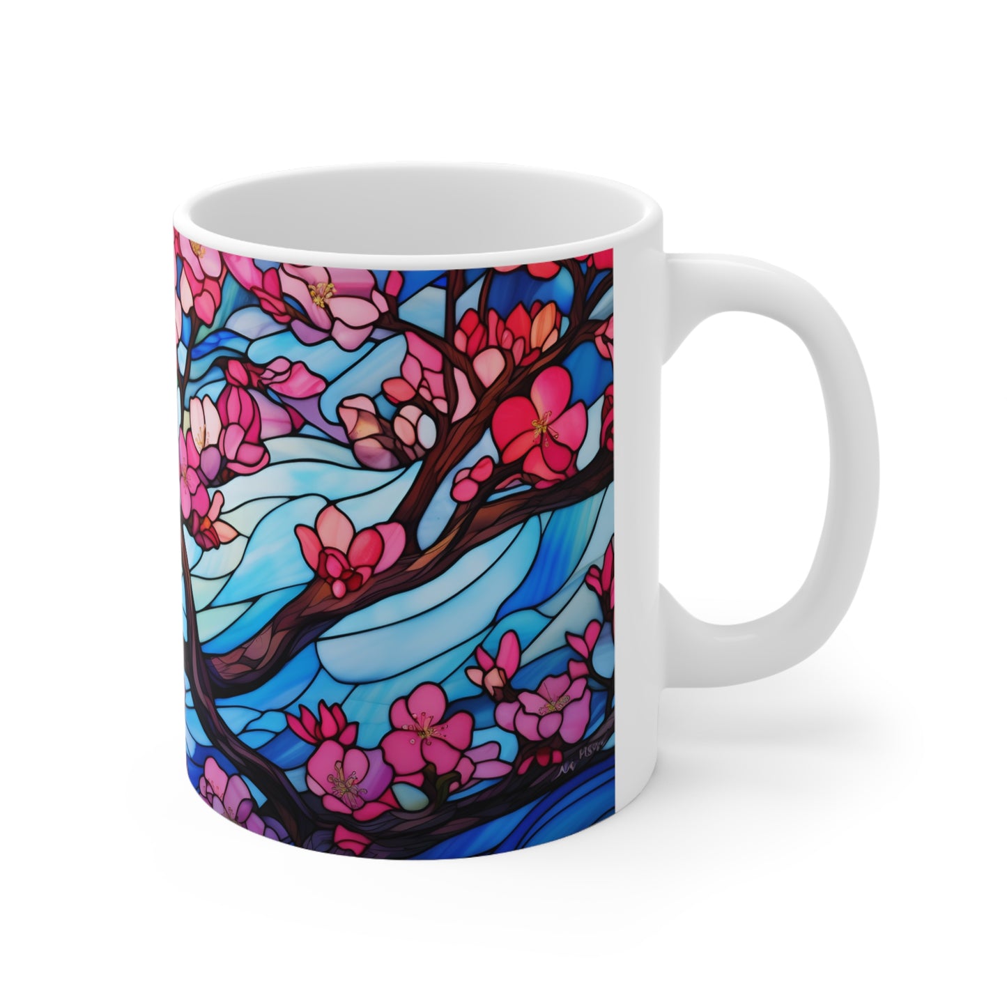Stained Glass Cherry Blossoms Mug